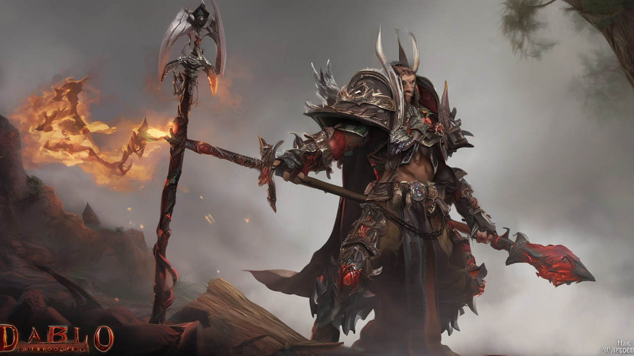 Druid z Diablo IV w formie wilkołaka atakujący wrogów w leśnym otoczeniu