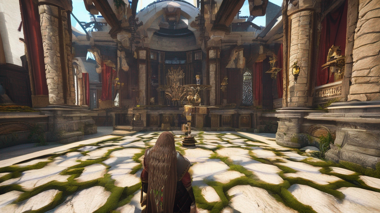 Epicka walka PvP między nekromantą a czarodziejem w mrocznym sanktuarium z magicznymi efektami