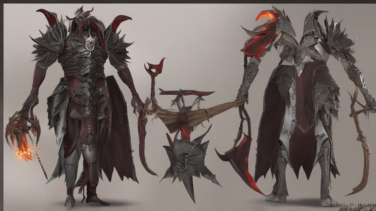 Postać barbarzyńcy z Diablo IV w epickim pancerzu z płonącym mieczem w dłoni