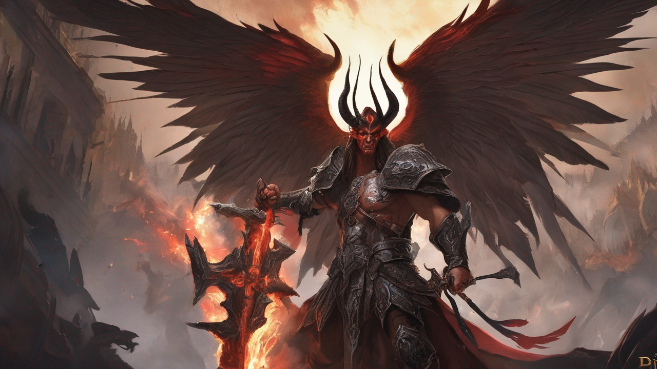 Szczegółowy widok legendarnego miecza z płomieniami i runicznymi inskrypcjami charakterystycznymi dla Diablo IV