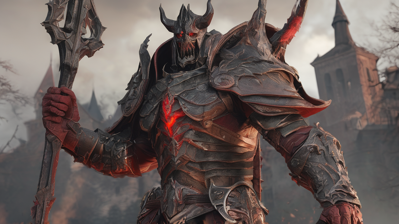 Łotrzyca z Diablo IV w dynamicznej pozie z łukiem i sztyletami